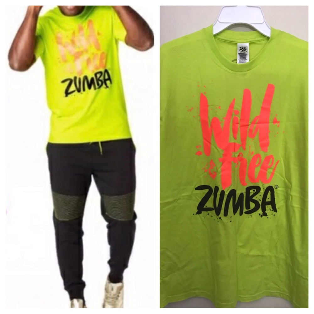 🚨SOLD NEW ZUMBA FITNESS T-SHIRT WILD AND FREE NEO